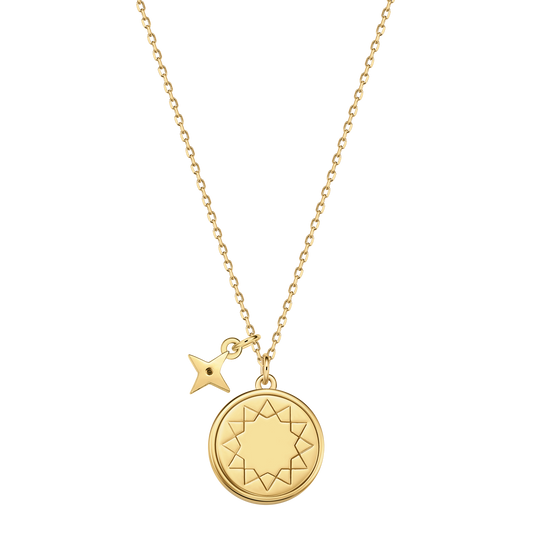 Vintage Cat Moon Goddess Necklace