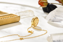 Vintage Cat Moon Goddess Necklace