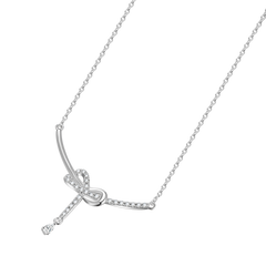 Eternal Love S925 Silver Temperament Collarbone Chain, Smiling Face Pendant Necklace