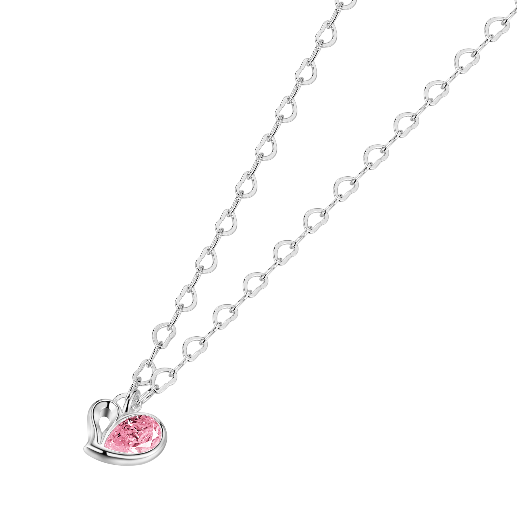 High Fashion Peach Heart Romantic Sweet S925 Silver Necklace