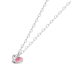 High Fashion Peach Heart Romantic Sweet S925 Silver Necklace