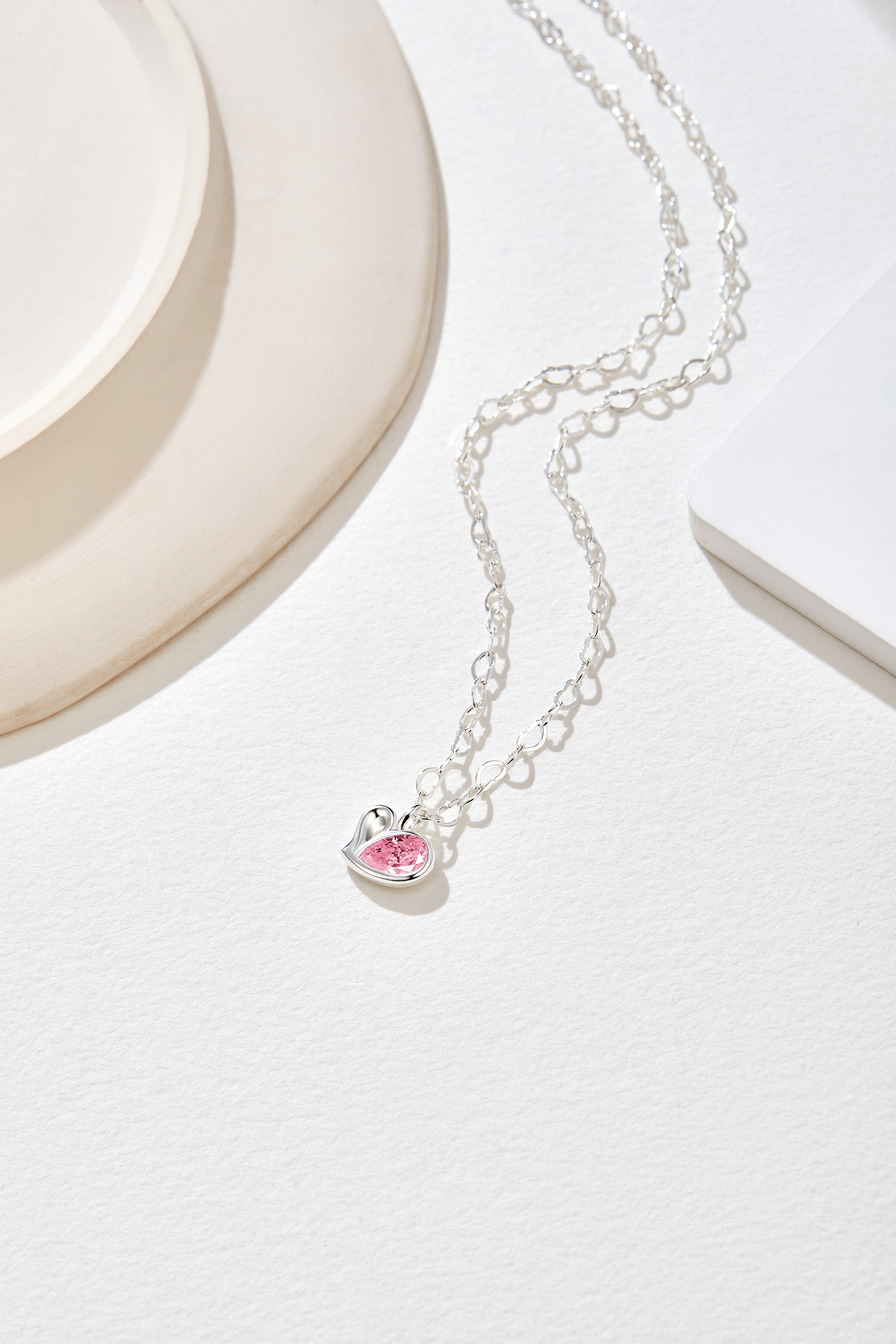 High Fashion Peach Heart Romantic Sweet S925 Silver Necklace