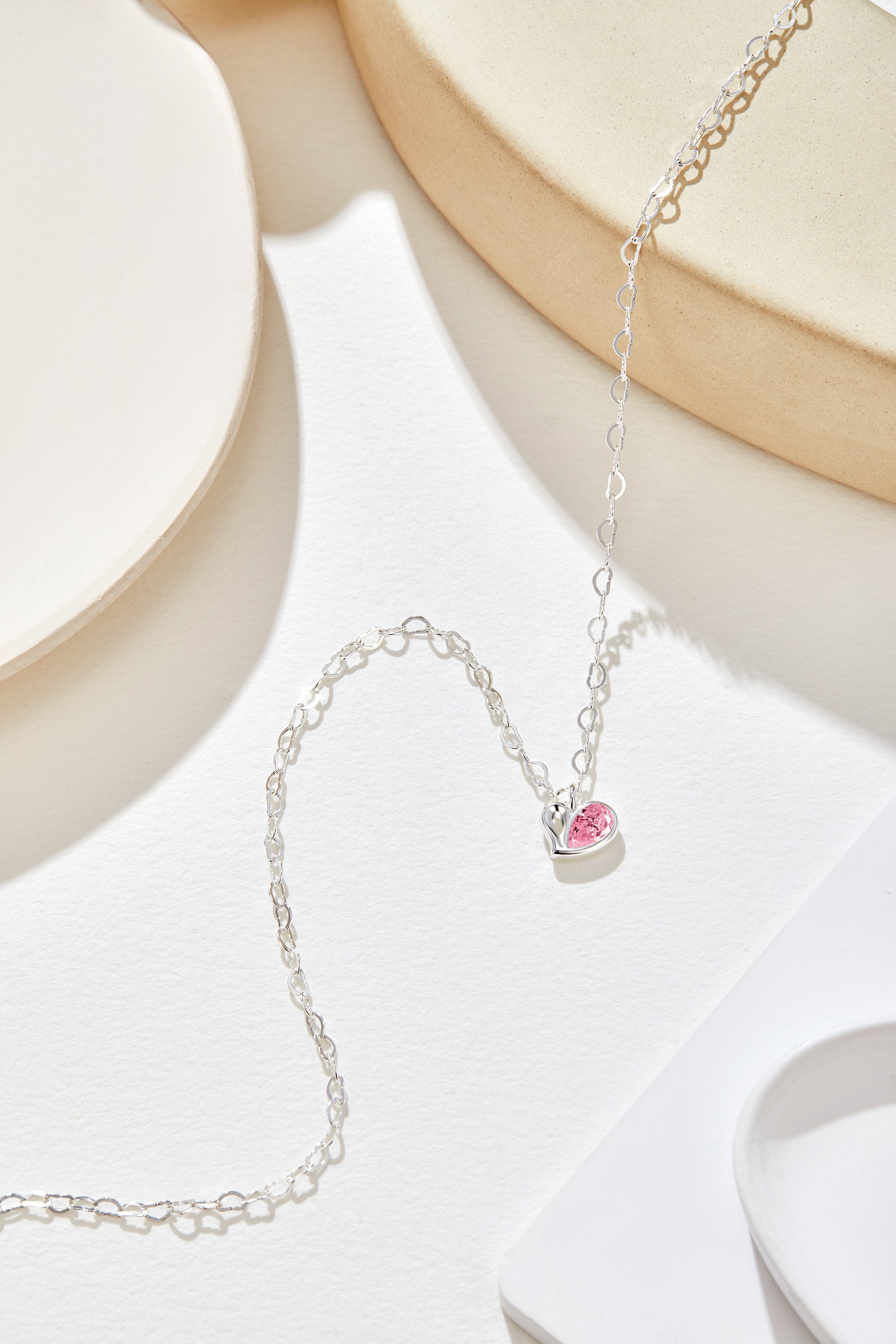 High Fashion Peach Heart Romantic Sweet S925 Silver Necklace