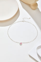 High Fashion Peach Heart Romantic Sweet S925 Silver Necklace