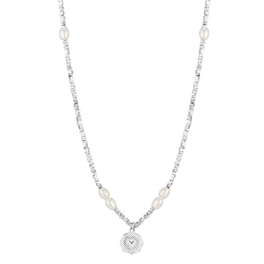 Pearl Necklace in Sterling Silver