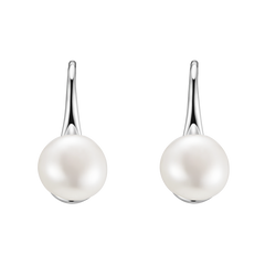 Shimmering Pearl and Silver Earrings