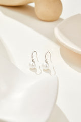 Shimmering Pearl and Silver Earrings