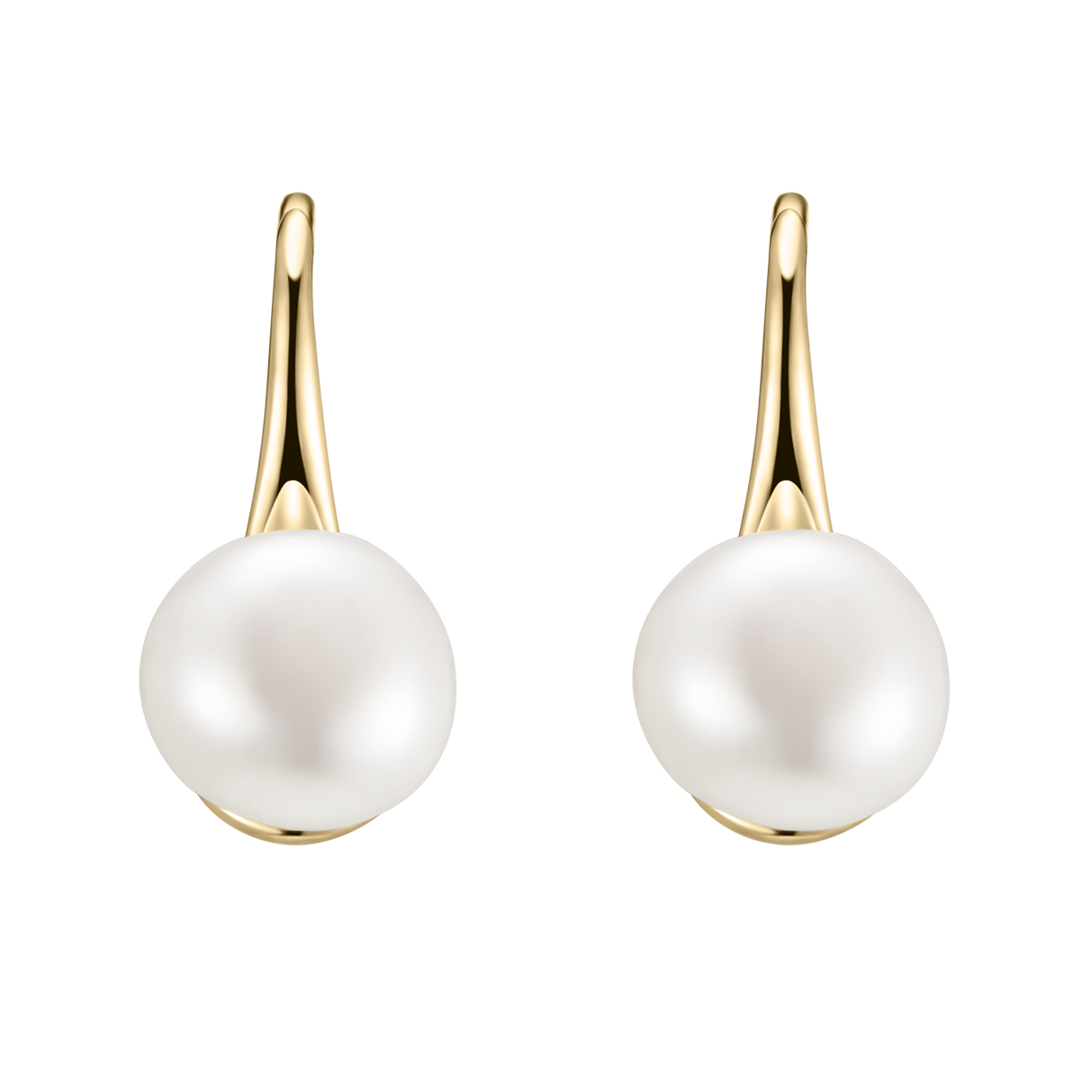 Shimmering Pearl and Gold Earrings