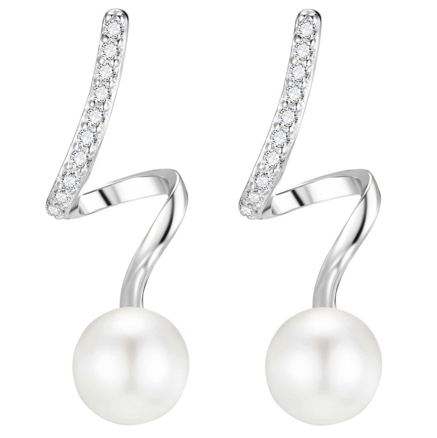 Delicate Hoops with Luminous Pearls and Sparkling Zirconia