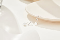 Delicate Hoops with Luminous Pearls and Sparkling Zirconia