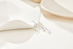 Delicate Hoops with Luminous Pearls and Sparkling Zirconia