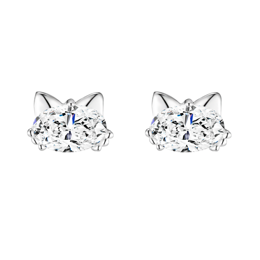 SONNET Sterling Silver Sparkling Stud Earrings