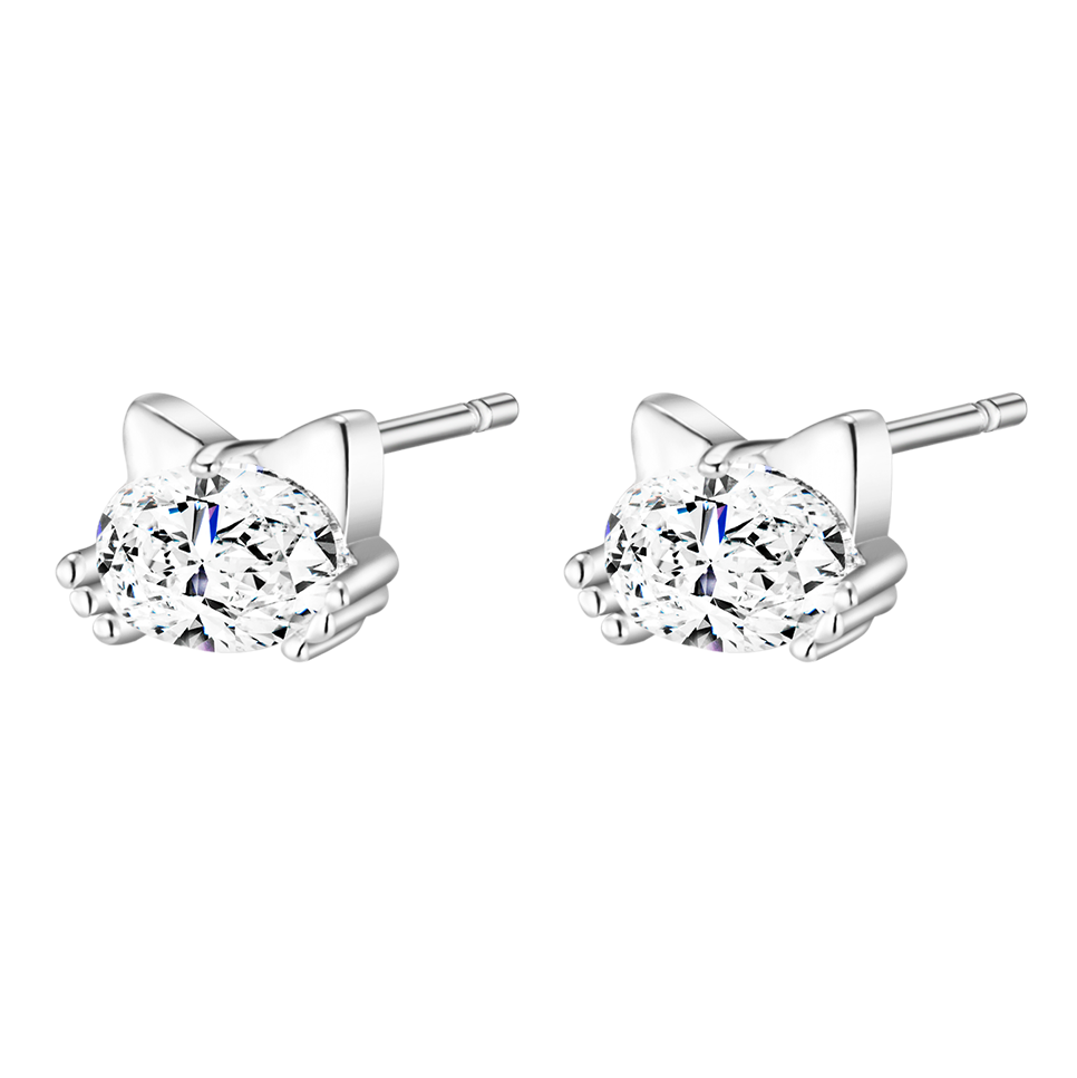 SONNET Sterling Silver Sparkling Stud Earrings