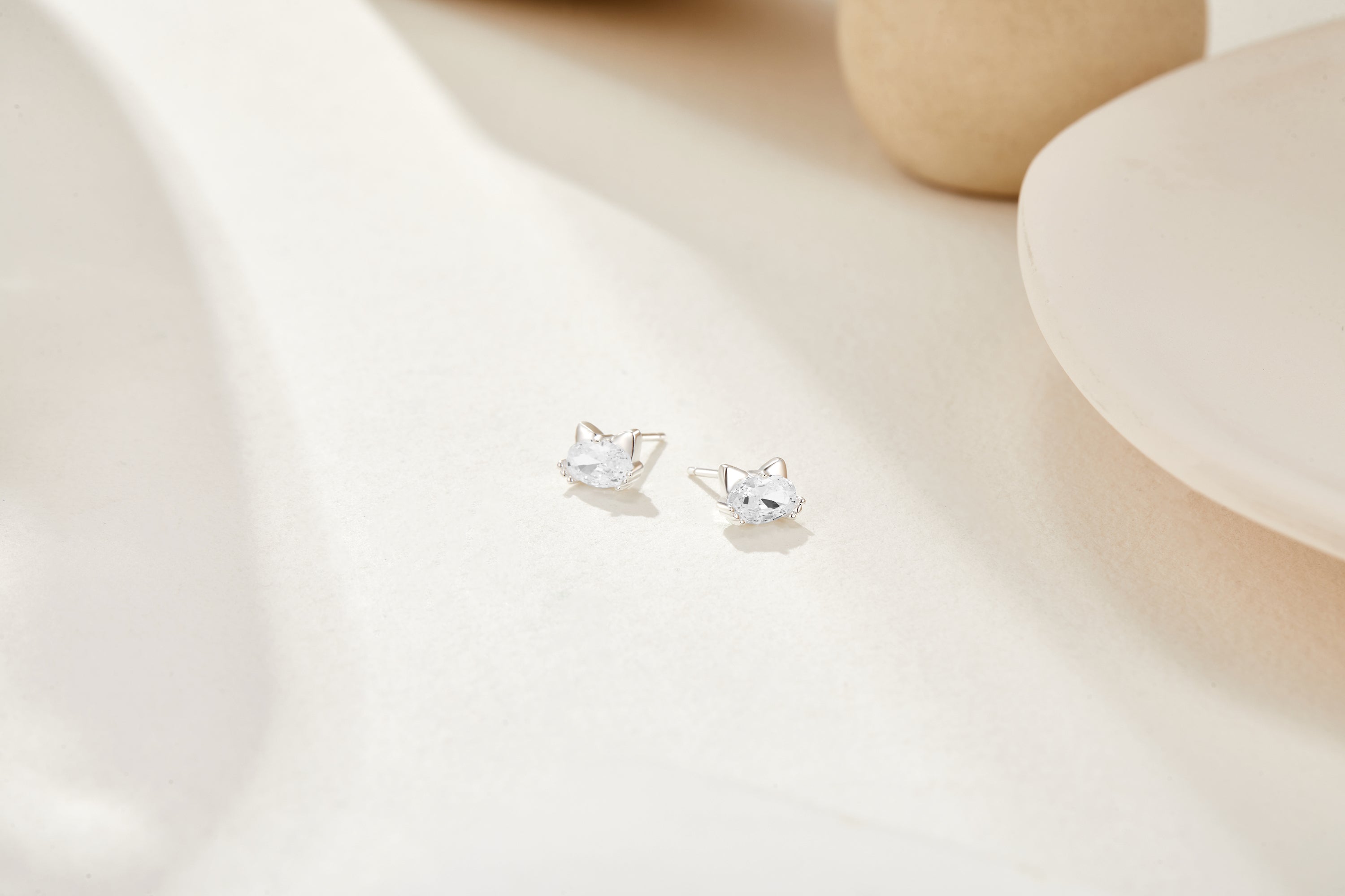 SONNET Sterling Silver Sparkling Stud Earrings