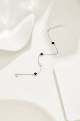 Agate Four Leaf Clover Bracelet