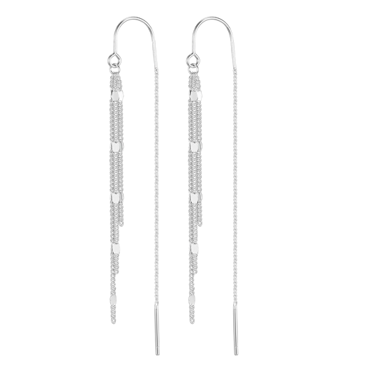 990 Silver Bar Earrings
