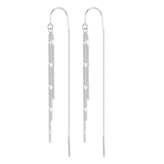 990 Silver Bar Earrings