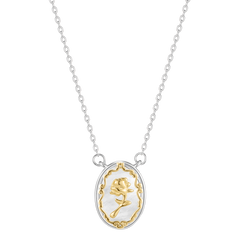 Shell Elliptical Rose Flower Necklace