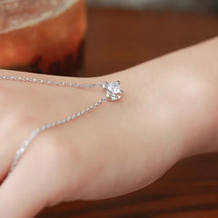 Elegant Brilliance: 18K White Gold Pendant Necklace with 0.3ct Lab-Created Diamond