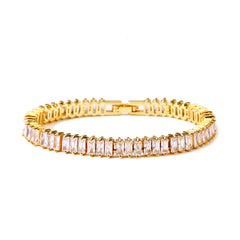 18K Gold-Plated Cubic Zirconia Tennis Bracelet (18cm/7inches)