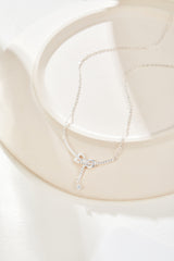 Eternal Love S925 Silver Temperament Collarbone Chain, Smiling Face Pendant Necklace