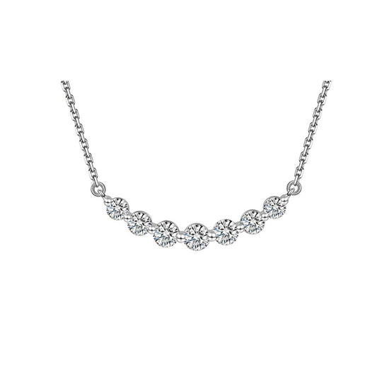 18K White Gold Necklace with Lab-Created Diamond