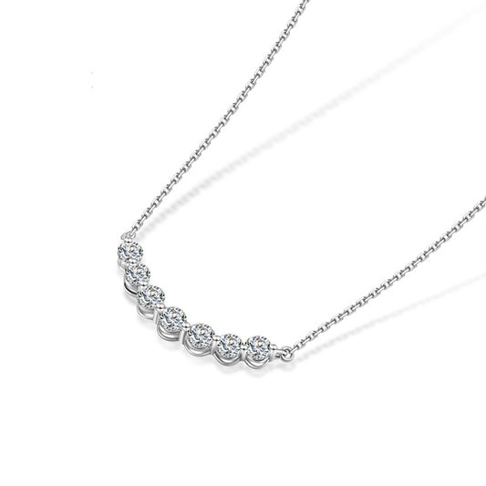 18K White Gold Necklace with Lab-Created Diamond