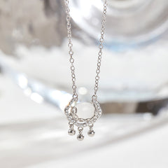 Scuttle in Style: Sideways Shine Sterling Silver Crab Necklace with CZ