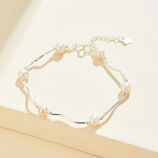 Minimalist Silver Bracelet - Perfect Layering Piece