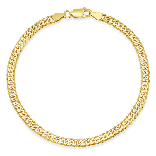 Bold and Expressive: Double Curb Chain Miami Cuban Bracelet 990