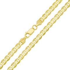 Italian-Made Sterling Silver Thick Mariner Chain (22" or 24")