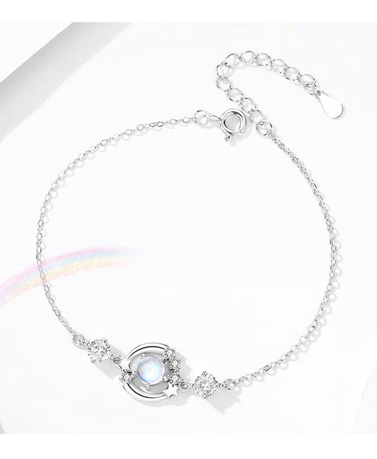 Silver Blue Planet Bracelet
