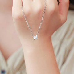 Elegant Brilliance: 18K White Gold Pendant Necklace with 0.3ct Lab-Created Diamond