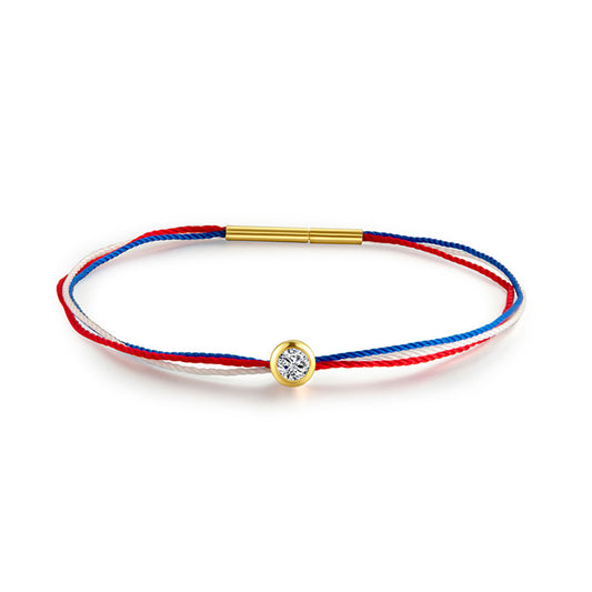 Bracelet with 18K Gold and Lab-Created Diamond