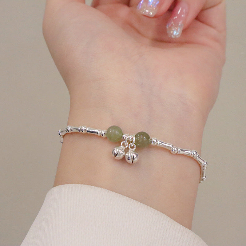 Sterling Silver Bracelet with Jade