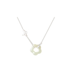 S925 Silver Necklace with Jade Pendant