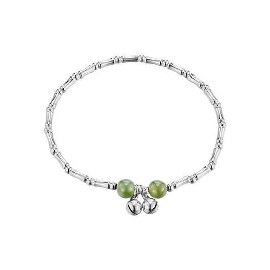 Sterling Silver Bracelet with Jade