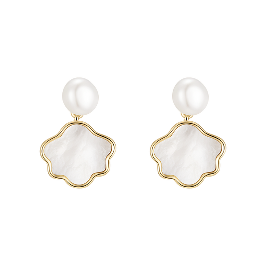 Delicate Gold Hoops with Luminous Freshwater Pearls