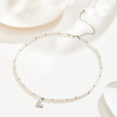 Timeless Romance: Pearl and Crystal Heart Pendant Set