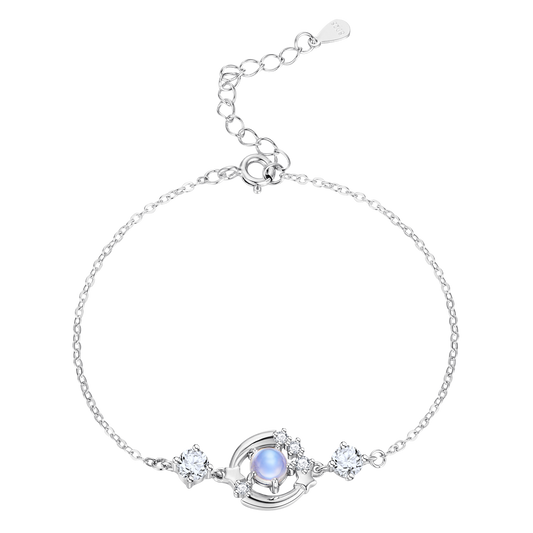 Silver Blue Planet Bracelet 2000