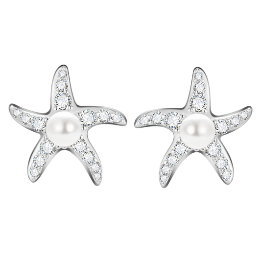 Seastar Pearl Stud Earrings