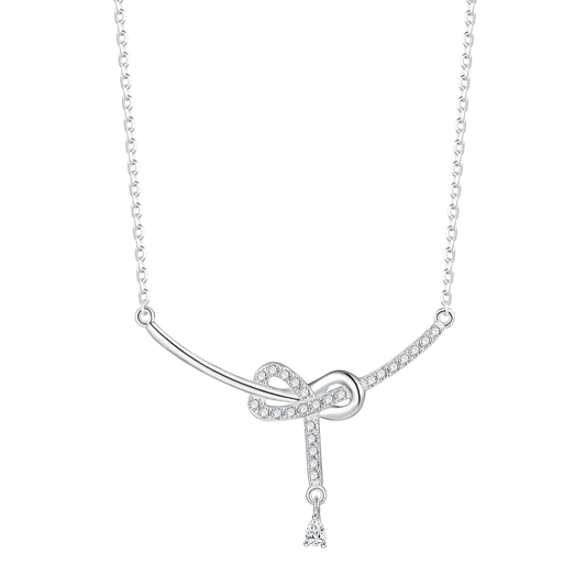 Eternal Love S925 Silver Temperament Collarbone Chain, Smiling Face Pendant Necklace