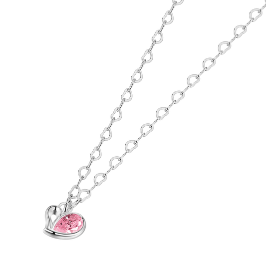 High Fashion Peach Heart Romantic Sweet S925 Silver Necklace