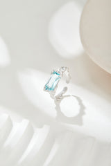 S925 Sterling Silver + Zircon Silver Weight: Approx. 2.83g Adjustable Opening, Size 14