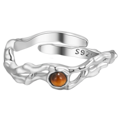 Enchanting Embrace: Mystical Vine Open Ring in Sterling Silver