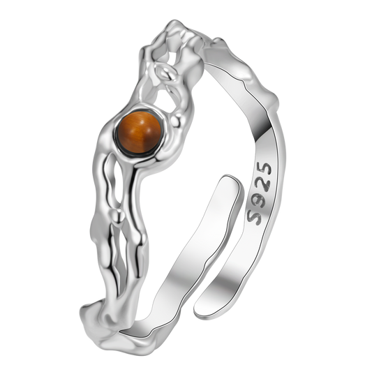 Enchanting Embrace: Mystical Vine Open Ring in Sterling Silver