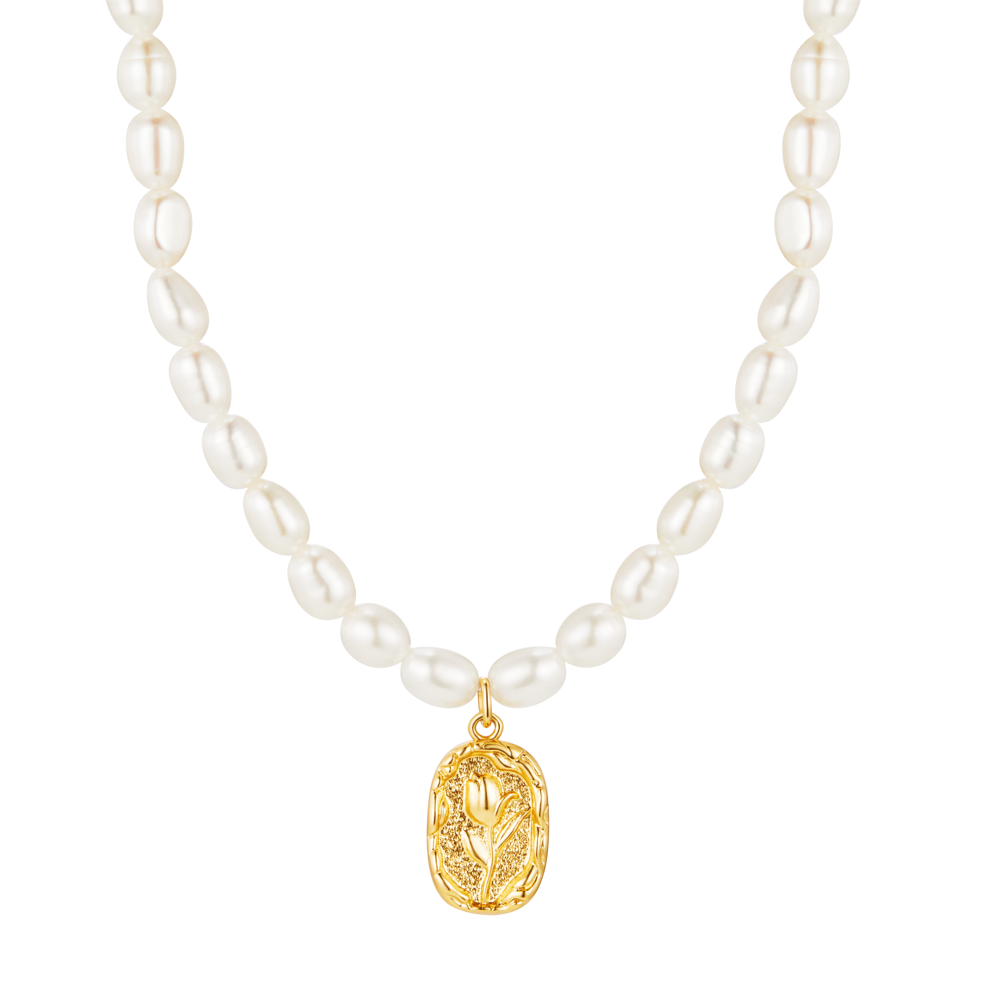 Delicate Freshwater Pearl Necklace with Coin Pendant